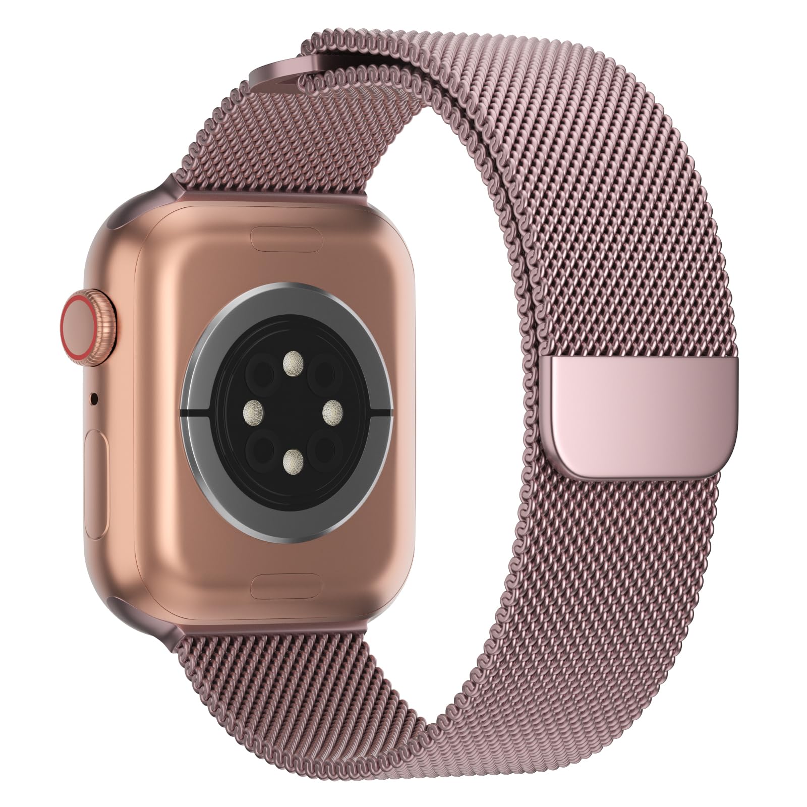 TRA Stainless Steel Metal Compatible with Apple Watch Band 38mm 42mm 40mm 44mm 41mm 45mm 46mm 49mm, Mesh Magnetic Clasp Loop Strap Wristband for