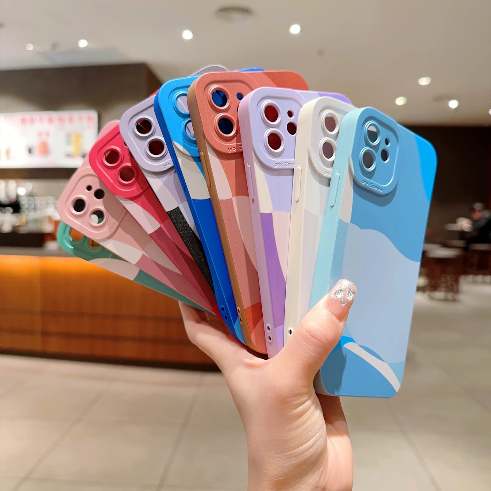 ECZOIL Cover per iPhone 11,Con Protezione Della Fotocamera,graziosa Disegno di pittura d'arte carino Ultra Sottile Morbida TPU Case for iPhone 11 6,1 pollici per donne girl-Bianco