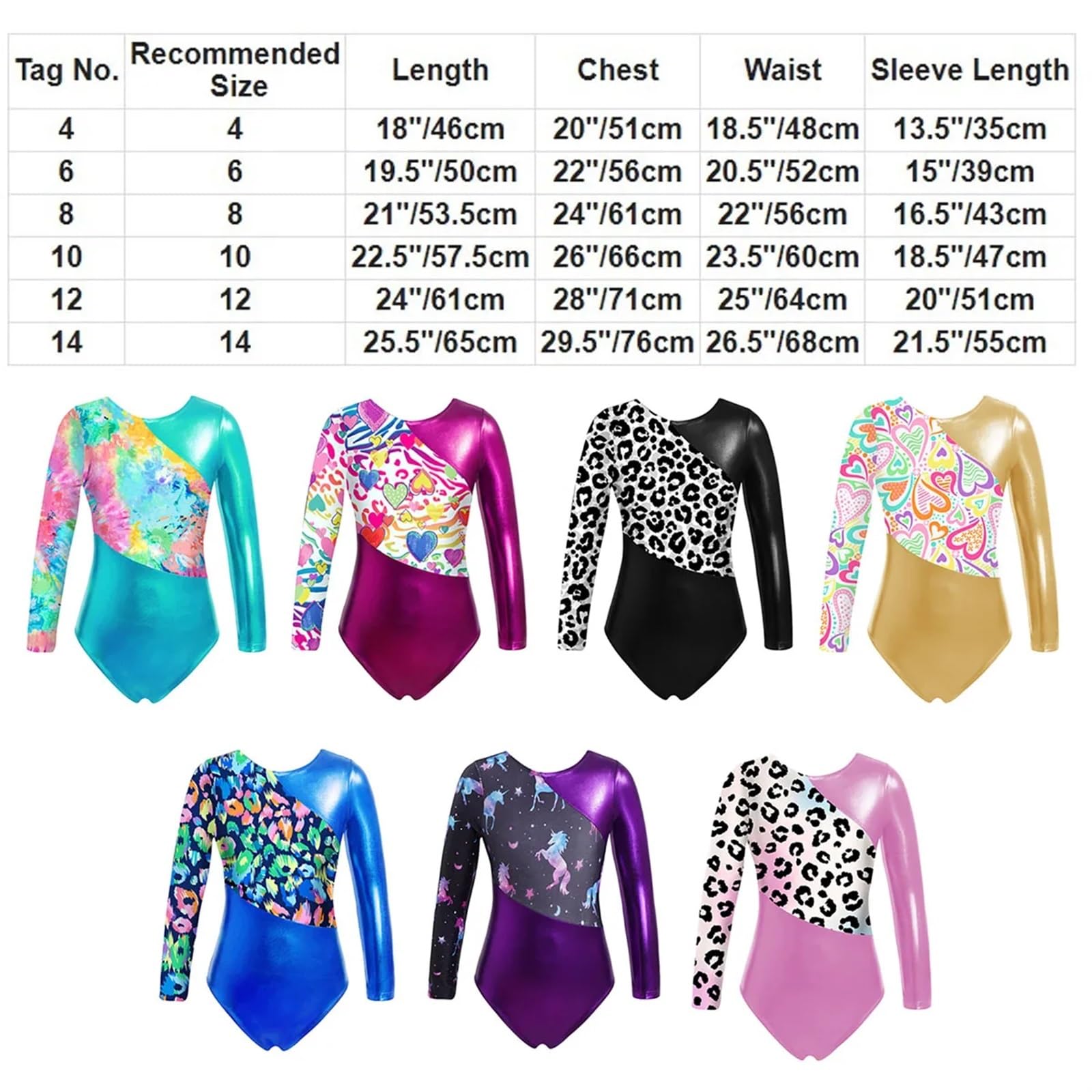 Body Danza Bambina Body da Ginnastica for Ragazze, Manica Lunga, Scava Fuori, Body da Danza Classica, Competizione, Pattinaggio su Ghiaccio Ginnastica Artistica(A-Yellow,12)