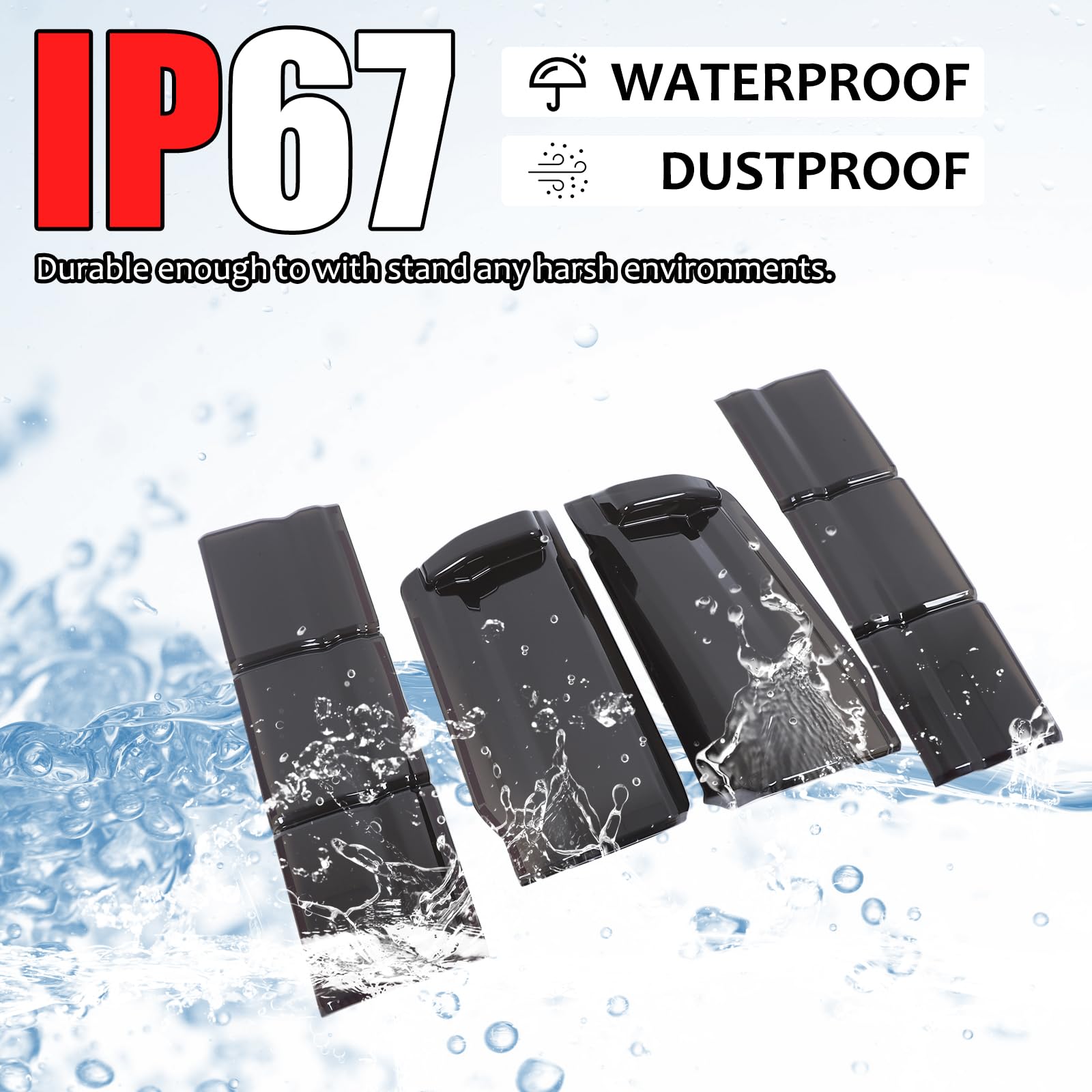 Front Bumper Headlights Cover for Hummer EV Accessories Black Smoked Headlamp Lights Cover Trim Guard Shell for Hummer EV SUV Pickup 2023 to 2027 Front Headlight Smoked Lens Kits (SUV)