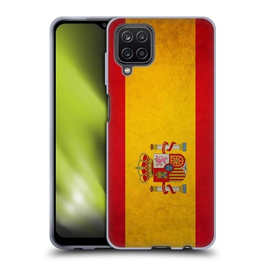 Head Case Designs Español De España Banderas Vintage Carcasa De Gel De Silicona Compatible Con Samsung Galaxy A12 (2020)