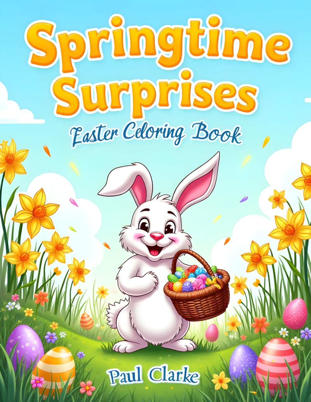 Springtime Surprises Easter Coloring Book: Easter gift. Holiday fun for children