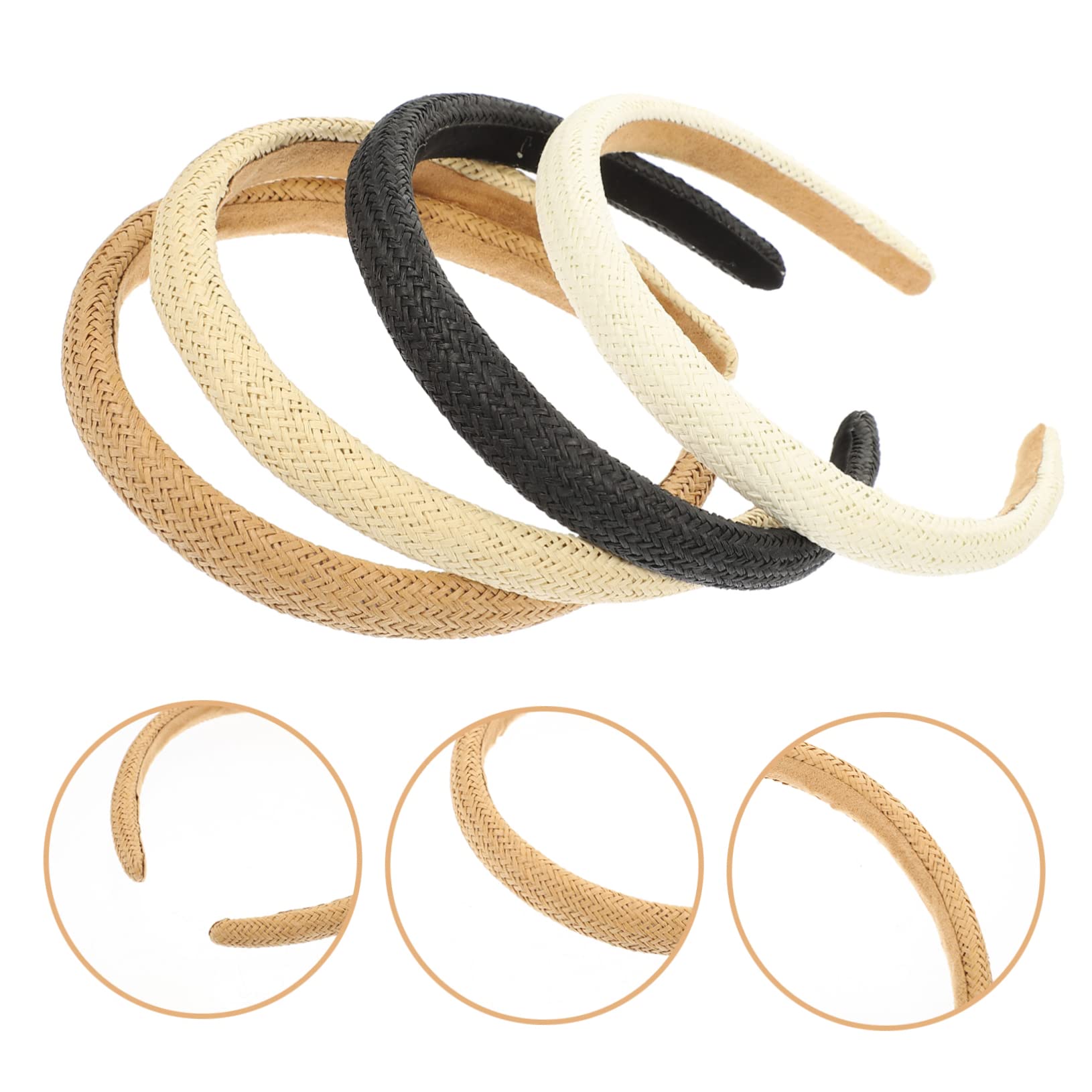 Housoutil 12 Diademas De Elásticas Trenzadas Para Mujer Diademas Anchas Para Mujer Decoraciones Para El Cabello Diadema De Diademas Para Tiara Accesorios De Tela Para