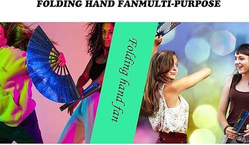 Miniatura 5 de Ventilador de mano plegable grande, ventilador de mano plegable para mujeres, abanicos de mano, ventilador de mano chino de Kung Fu Tai Chi para