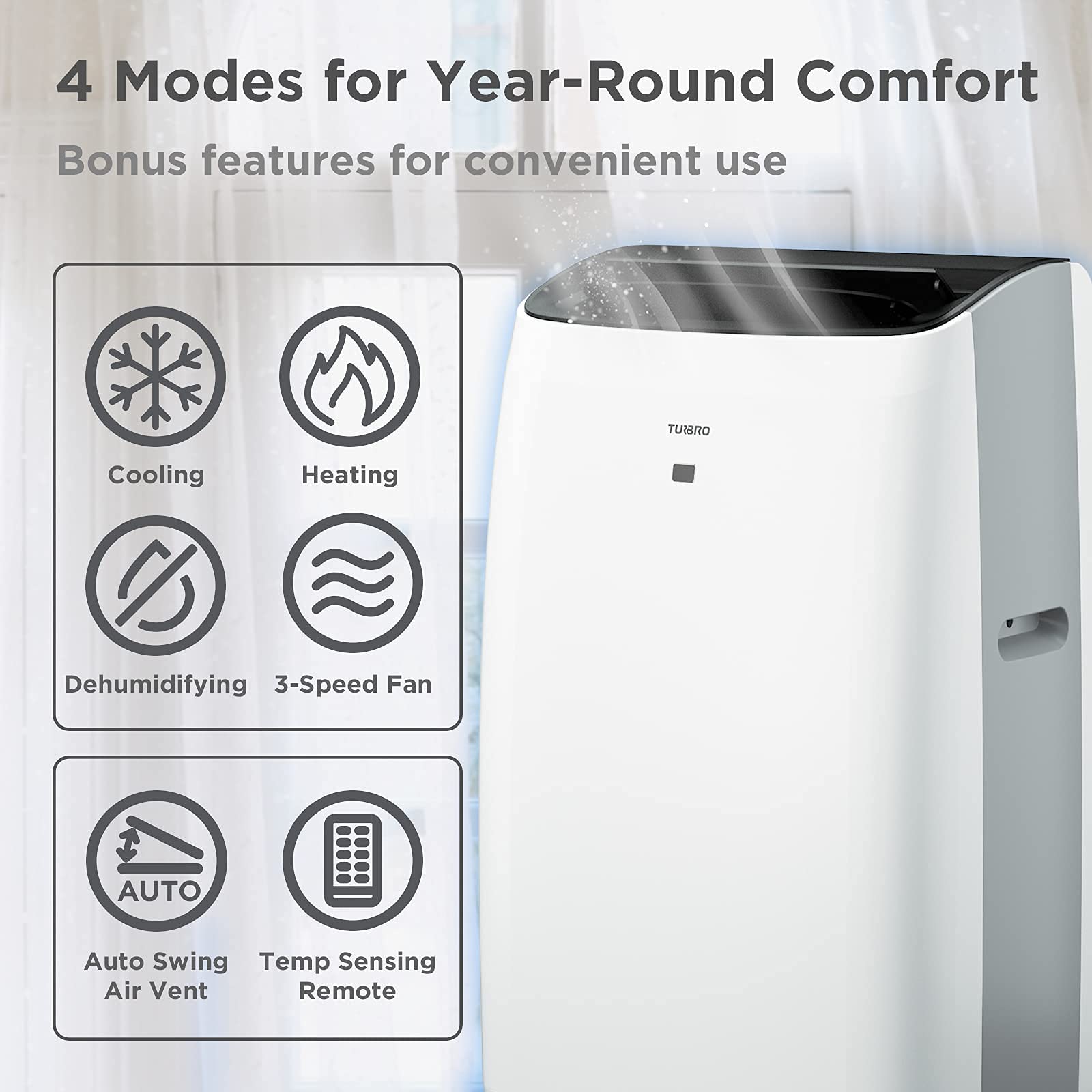 TURBRO Greenland 14,000 BTU Portable Air Conditioner and Heater