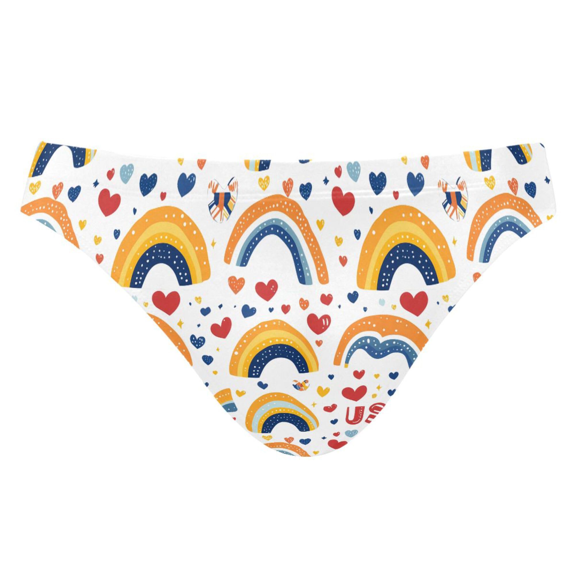 Rainbow Heart Usaa Swim Briefs for Men Swimsuit Bikini Swimwear XXXL B0404692