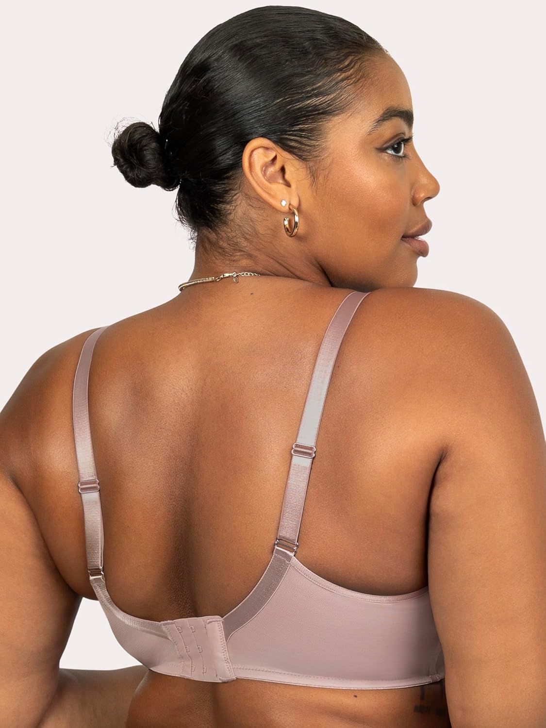 Curvy Couture Womens Sheer Mesh Full-Coverage Unlined Underwire Bra - Image 2