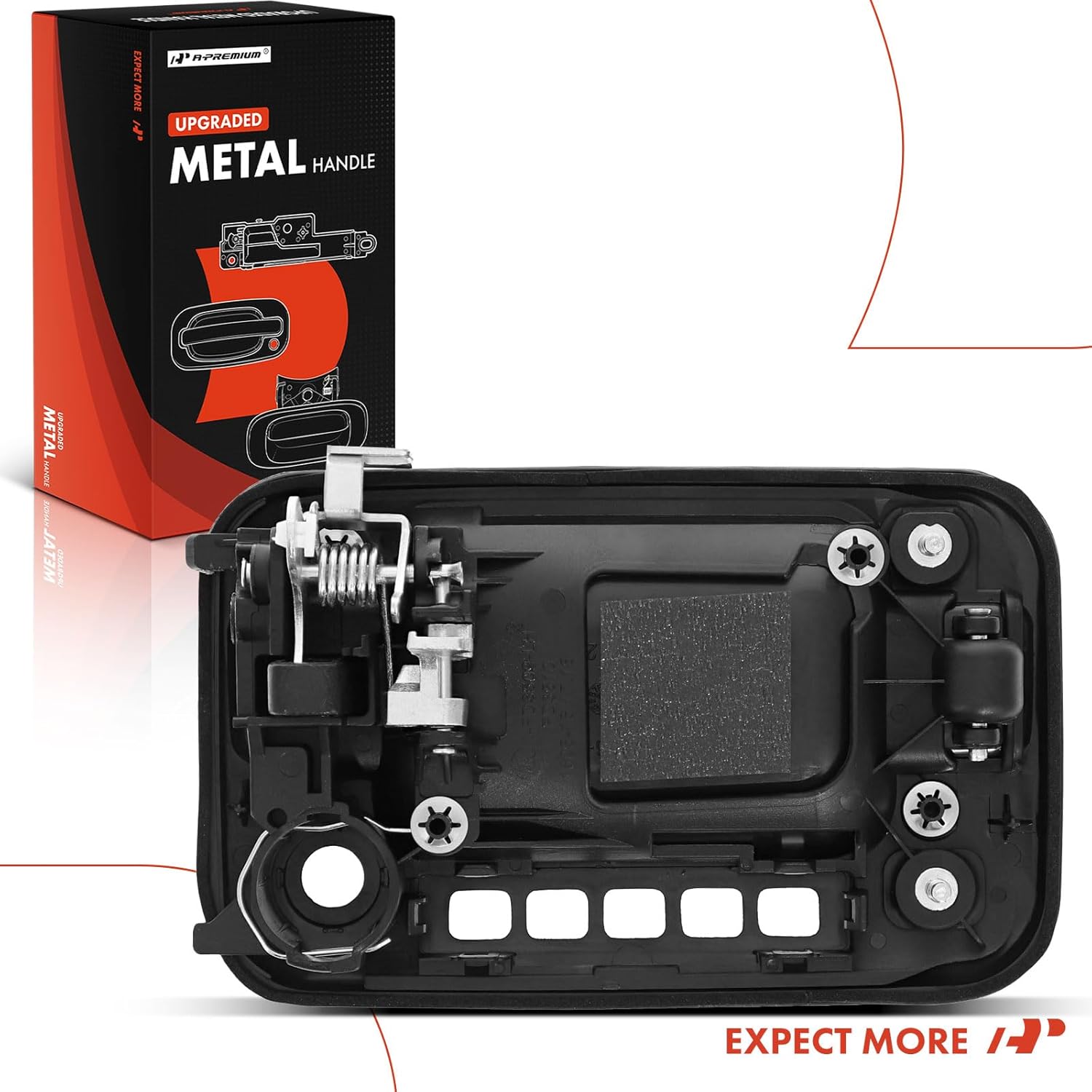 A-Premium Upgraded Metal Exterior Door Handle Compatible with Ford F-150 F150 2009-2014 - Front Left Driver Side, Textured Black Handle w/Keyhole & Keypad Hole - Replace# CL3Z1522405AA