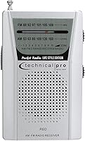 Vista 1 de Radio de bolsillo portátil AM-FM - Dispositivo de escucha con batería 2AA con salida de auriculares, altavoz, perilla de sintonización manual