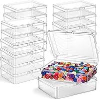 Vista 24 de 6 Piezas Mini Cajas de Almacenamiento de Cuentas Transparentes de Plástico para Coleccionar Artículos Pequeños, Cuentas, Joyas, Tarjetas de Visita