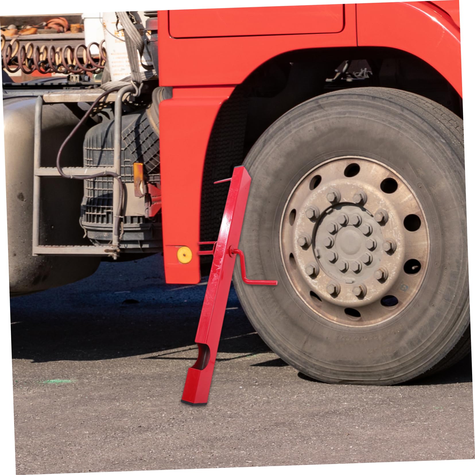 Enrouleur Manuel de Sangle pour Camion en Acier Rouge