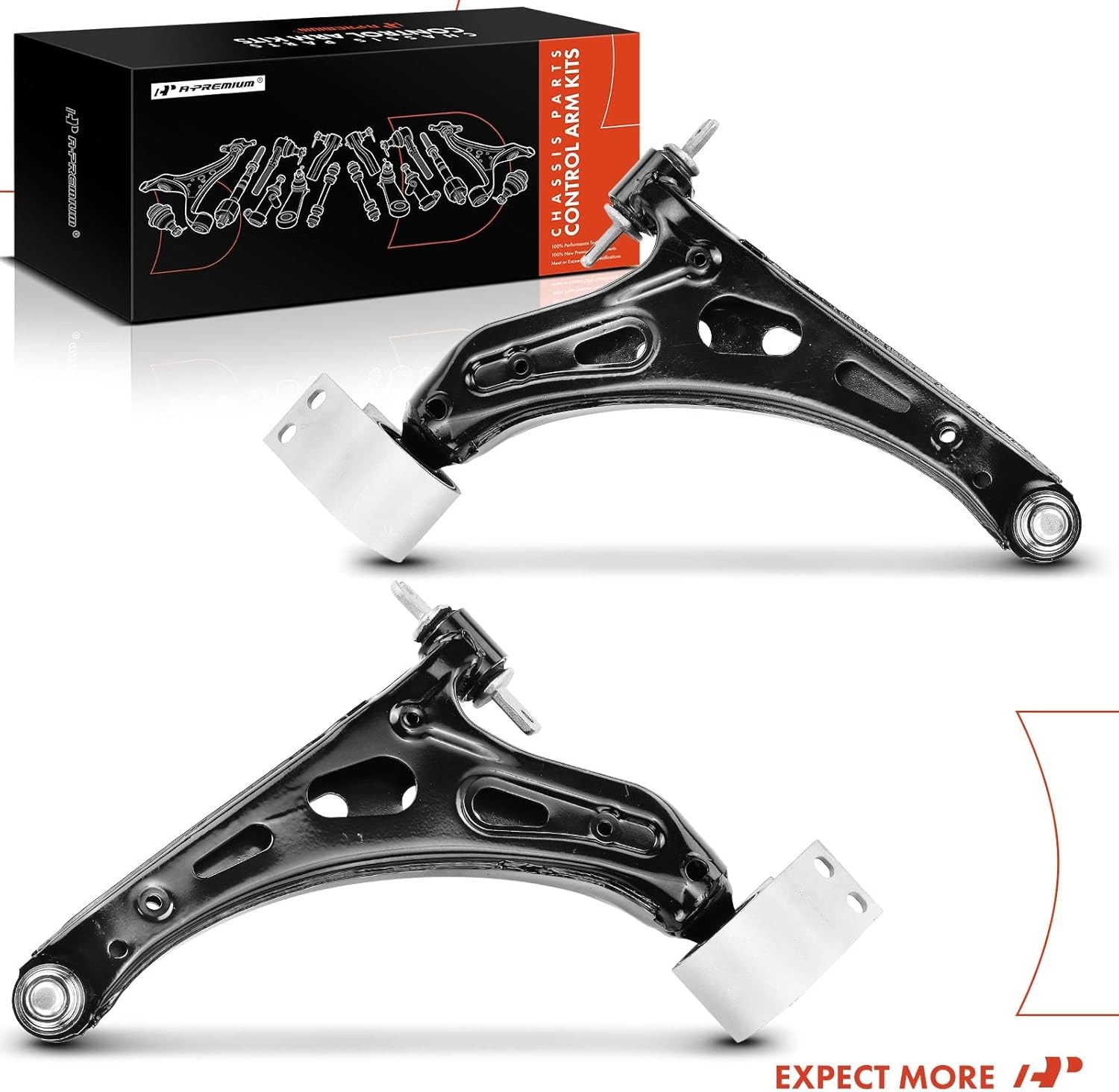 A-Premium 2 x Front Lower Control Arm, with Ball Joint & Bushing, Compatible with GMC Acadia 2017-2019, Cadillac XT5 2017-2019