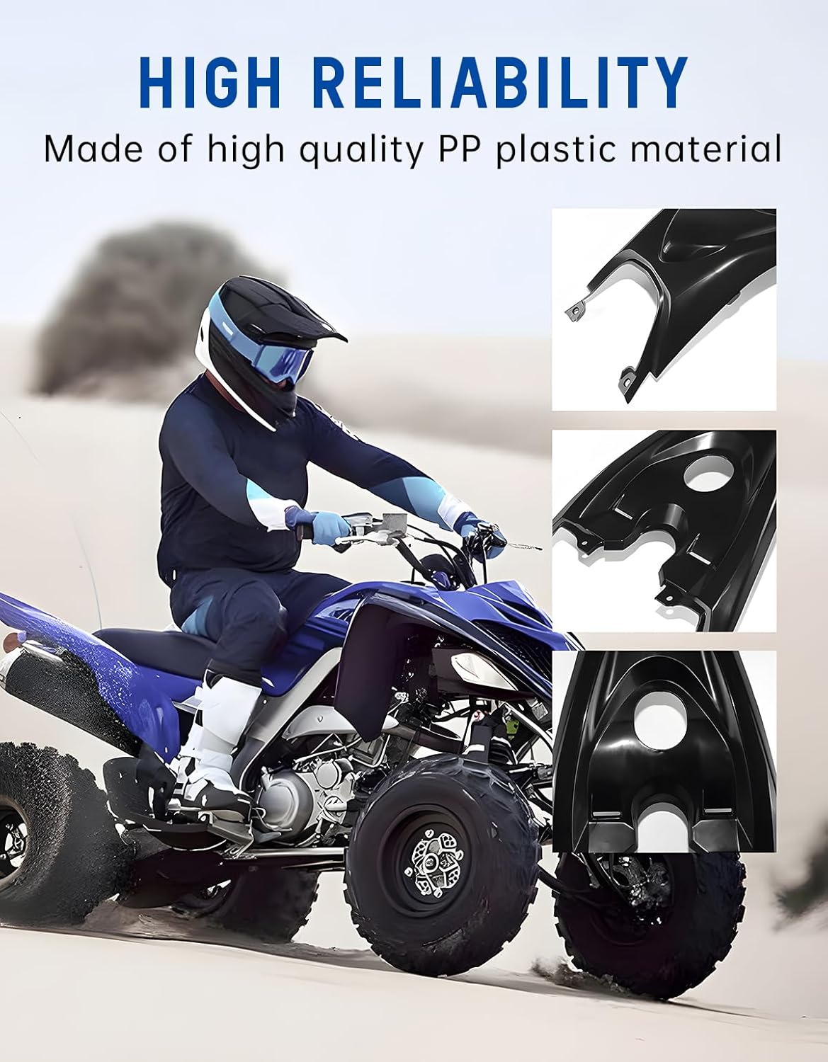 Gas Tank Cover for Yamaha Raptor 700 13-25, Plastic Tank Cap Cover Guard Black Gas Tank Protector for Yamaha Raptor 700 700R 2013-2025 Accessories, Replace OEM #1PE-F171A-00-00, 1PC