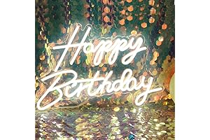 LED Happy Birthday Light Sign - Neon Birthday Party Decorations