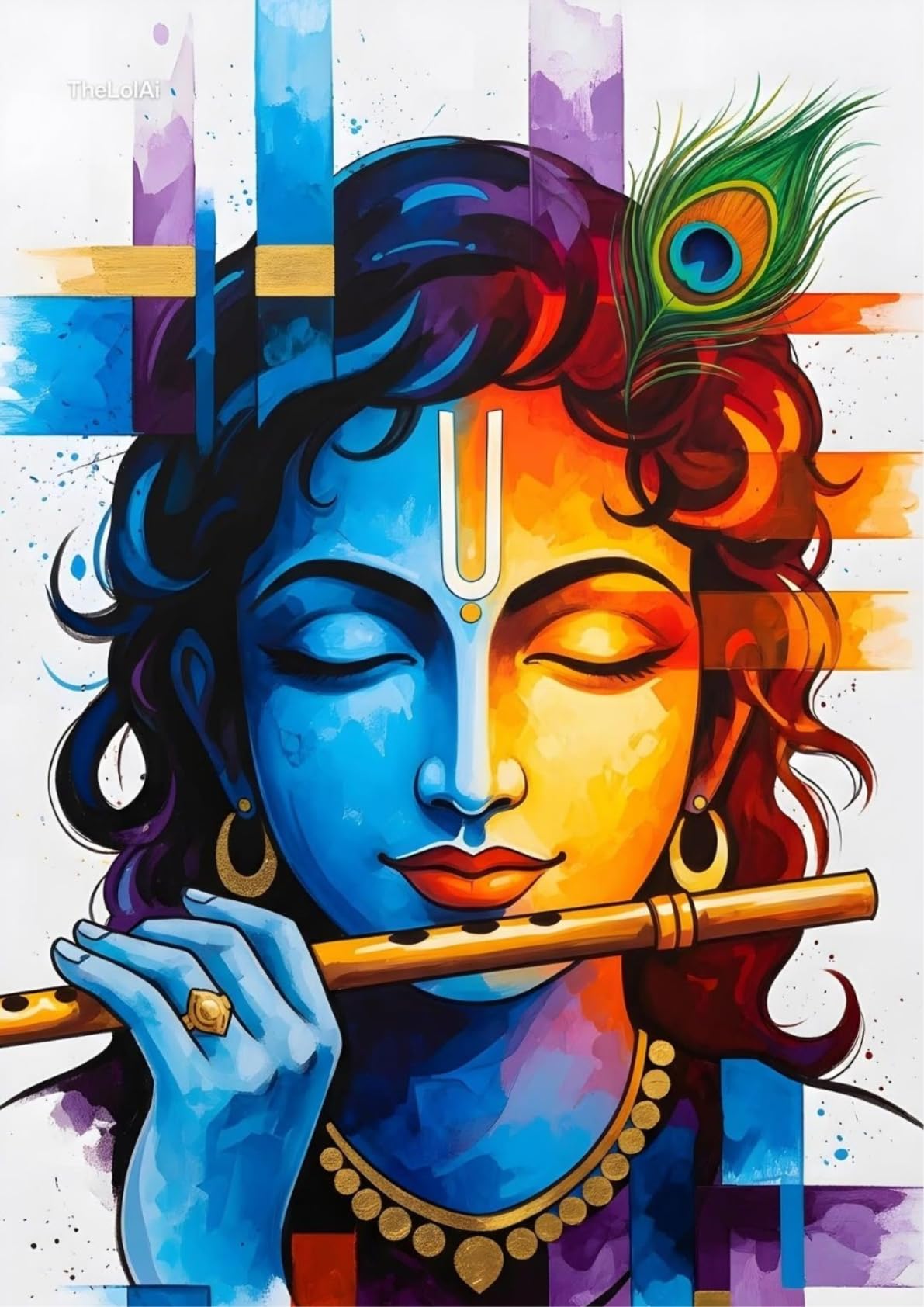 Ekanga Krishna Ji Paint by Number Kit for Adults & Kids | 24 Acrylic Colors, 12x18 Canvas, Optional Frame | Stress-Relief DIY Painting | Spiritual Gift for Birthday, Anniversary, Diwali & Home Décor (Krishna Ji Playing Flute Design )-image-20