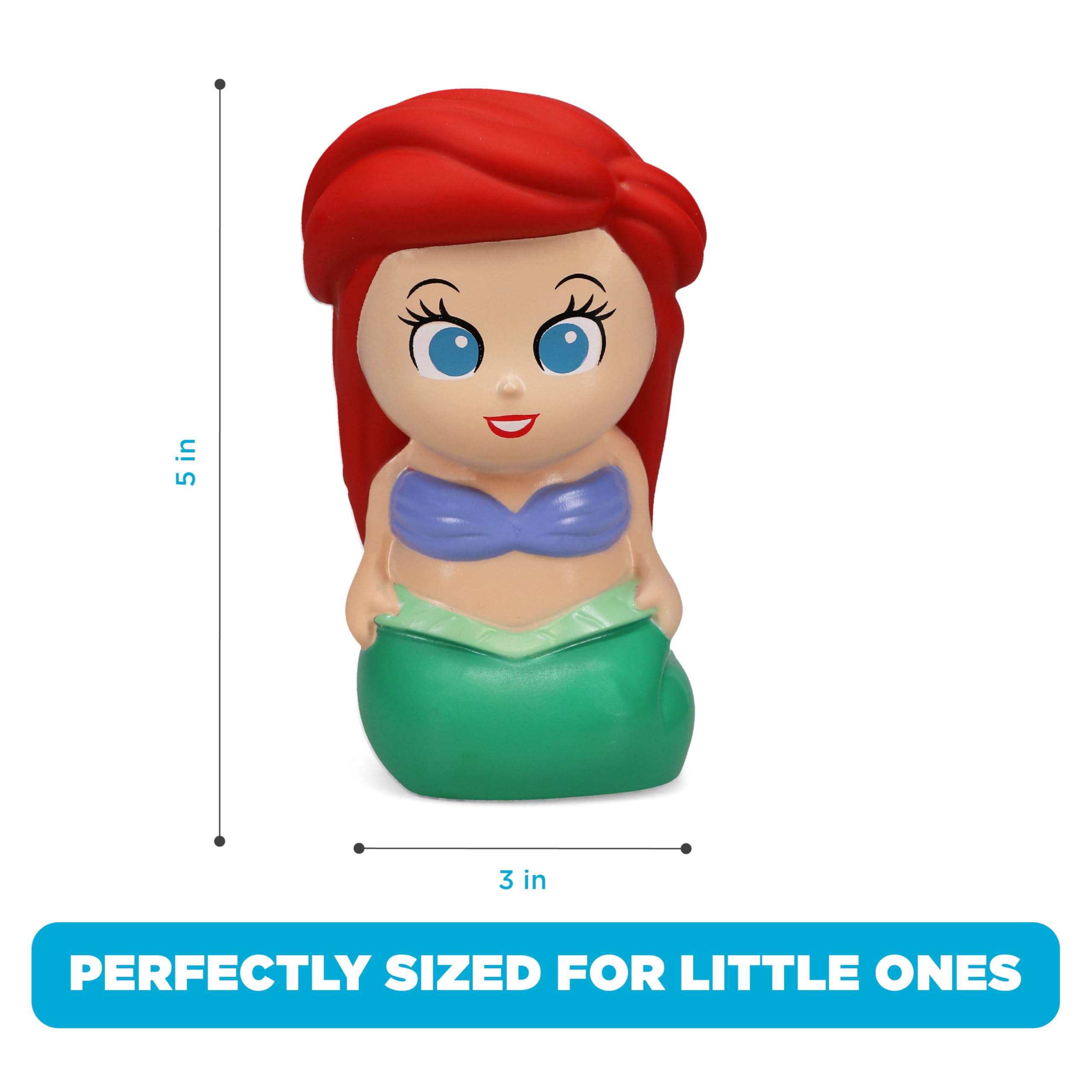 Disney Princess – 5-teiliges Bad-Spritz-Eimer-Set, Badespielzeug für Baby und Kleinkinder, inklusive Organizer-Eimer, zum Aufbewahren von Wasserspielzeug