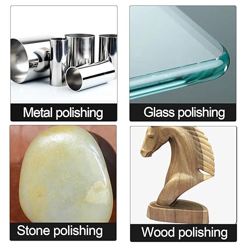 Miniatura 5 de Kit de rueda de pulido de fieltro de lana de 4 pulgadas para taladro, pulido fino de piedra de vidrio de metal (7)