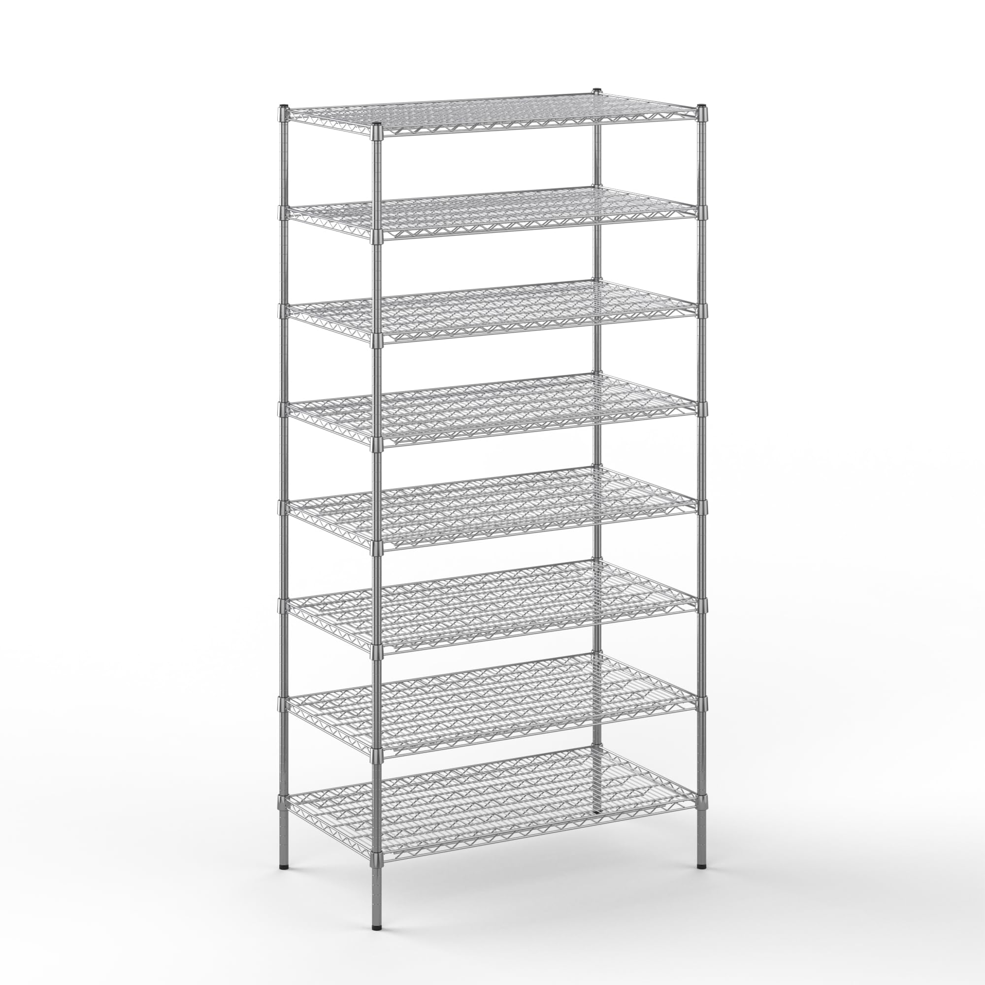 24" Deep x 42" Wide x 86" Height Wire Shelving Kit | 8-Tier | NSF Commercial Storage Rack Unit