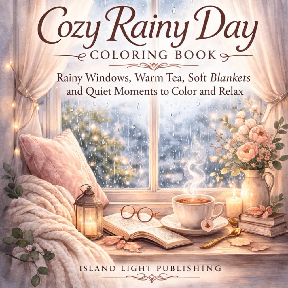 Cozy Rainy Day Coloring Book: Rainy Windows, Warm Tea, Soft Blankets and Quiet Moments to Color and Relax
