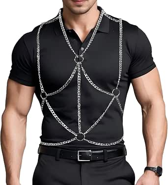 Men's Crocodile Print Harness Belt – Adjustable Chest & Body Strap For Halloween, Cosplay, Parties - View #2