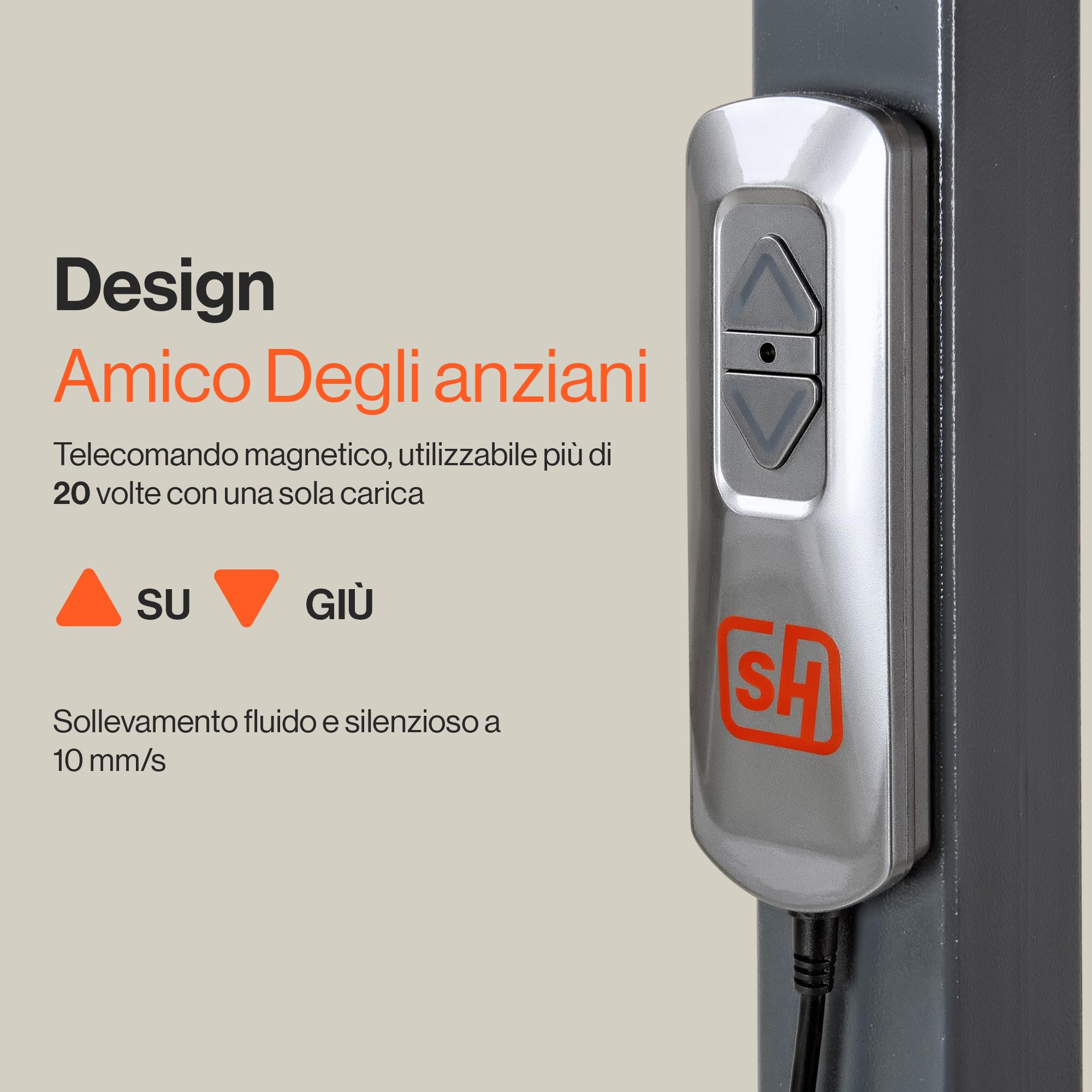 SuperHandy GoRise Sollevatore Elettrico da Terra a In piedi – Capacità di 227 kg, Assistenza al Sollevarsi, Portatile, Regolabile, Ergonomico, Facile da Riporre, Brevetto in Attesa (TX)