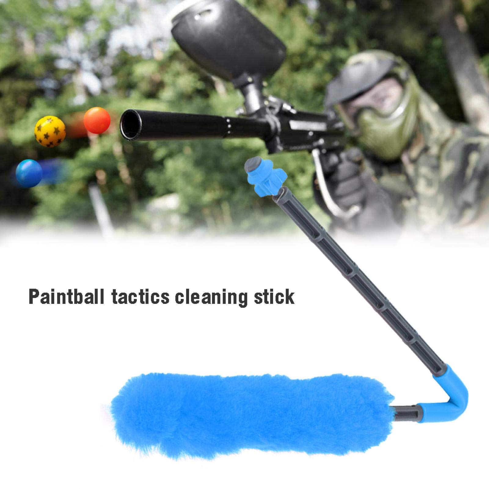 Nettoyeur d'écouvillon de baril de paintball, écouvillon absorbant de de paintball pour baril propre pour le jeu de tir(vert)