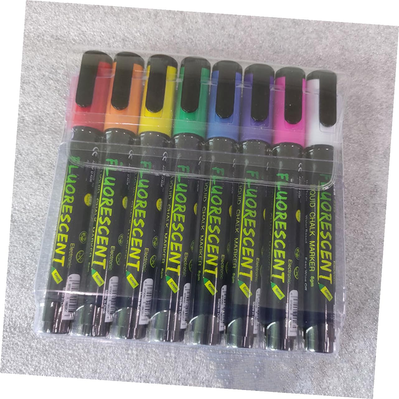 SHINEOFI Pennarelli a Gesso Liquido 8 Pezzi Bianco per Lavagna e Finestra, Scrittura Liscia e Riutilizzabile in Plastica, per Artigianato e Fai-da-te