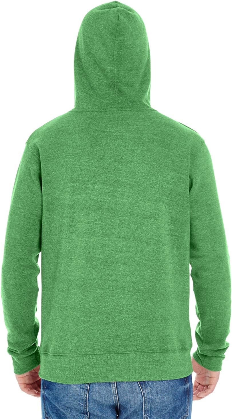 J. America Triblend Hooded Sweatshirt 3XL Green Triblend