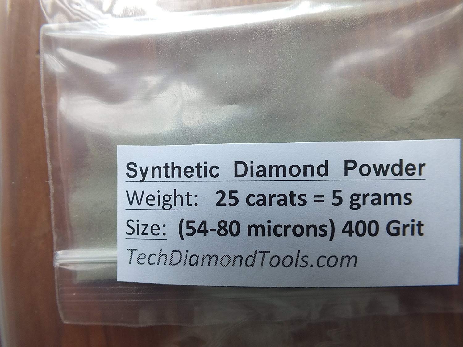 TechDiamondTools Diamond Powder400 Grit 54-80 Microns, 50 Carat = 10 Grams