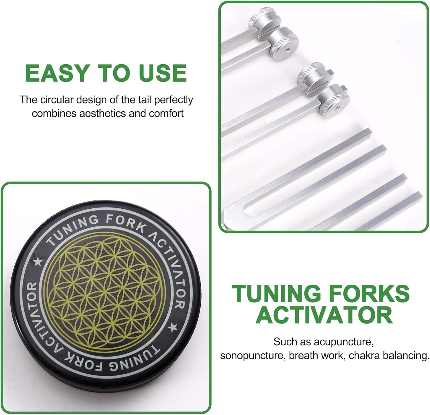 Chakra Tuning Forks 128Hz, 136.1Hz, 256Hz, 384Hz forHealing,Sound Therapy,Keep Body