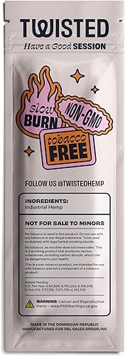 Miniatura 5 de Twisted Hemp Wraps - Expositor de papel de liar para cigarrillos naturales, 4 envolturas por manga, paquete de 15, 60 envolturas en total (plátano