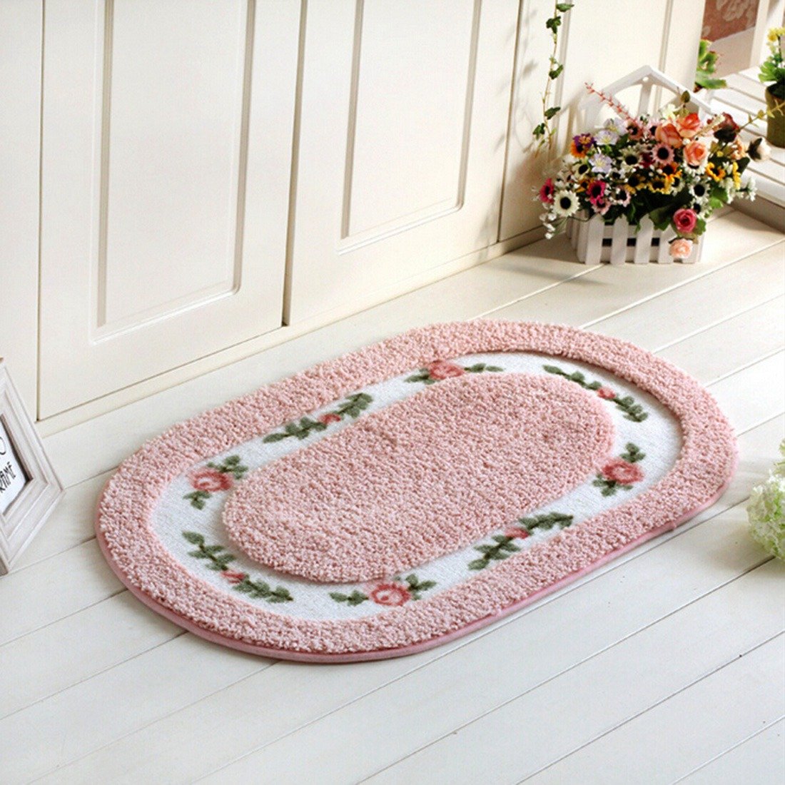 Amazon｜Miyu ラグマット 楕円 ラグマット ラグ カーペット 洗える