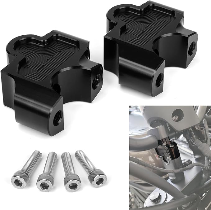 Amazon.com: Motorcycle Handlebar Risers, PSLER CNC Handle Bar Risers ...