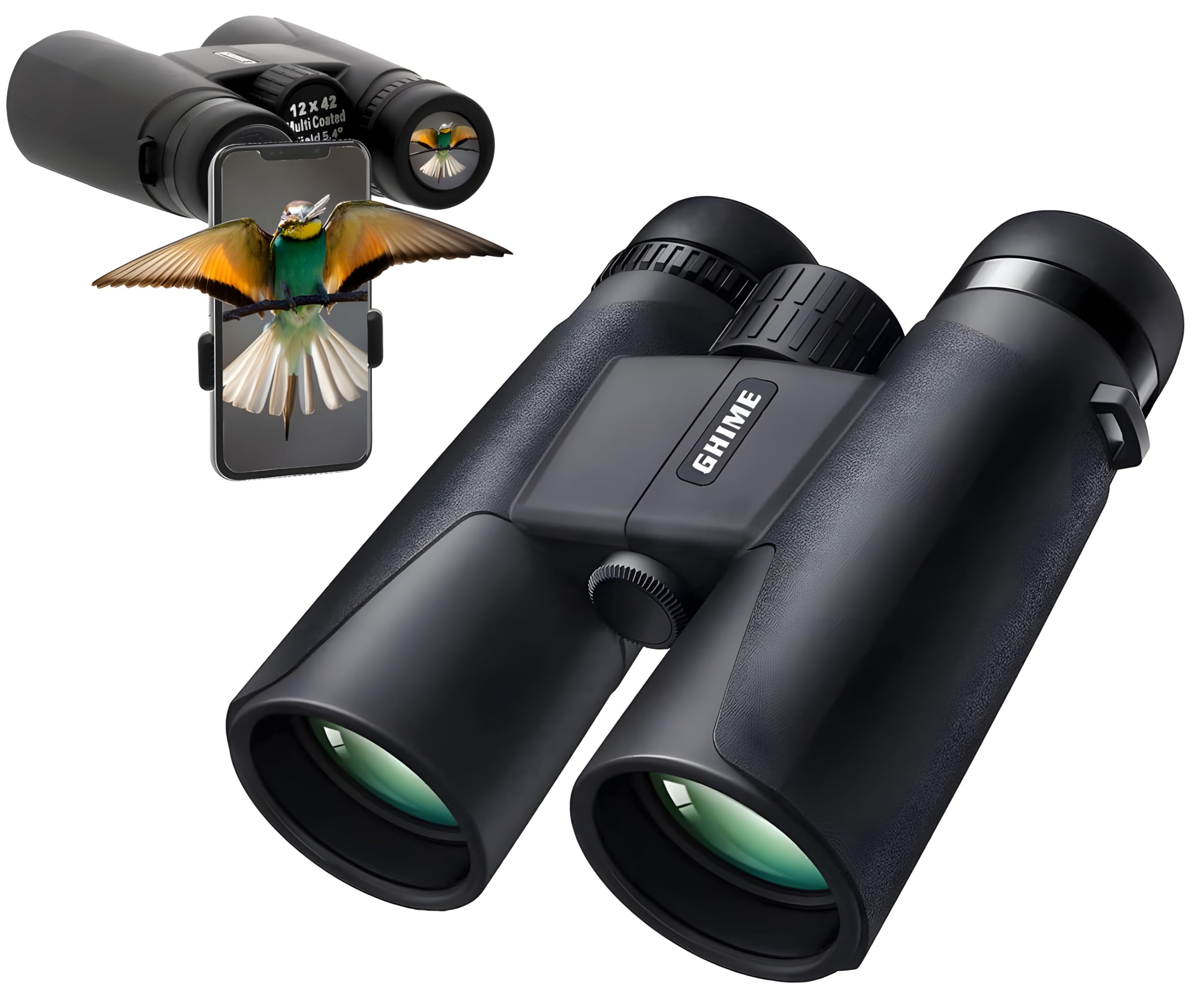 Ghime Binoculars for Long Distance, Ultra HD Binoculars for Bird Watching, Safari, Trekking with Phone Adapter and Storage Bag, 12x42 Zoom, Bright BAK 4 Glass, Range 2000 Meter (12 x 42) (B0B59TNYW4) Amazon Price History, Amazon Price Tracker