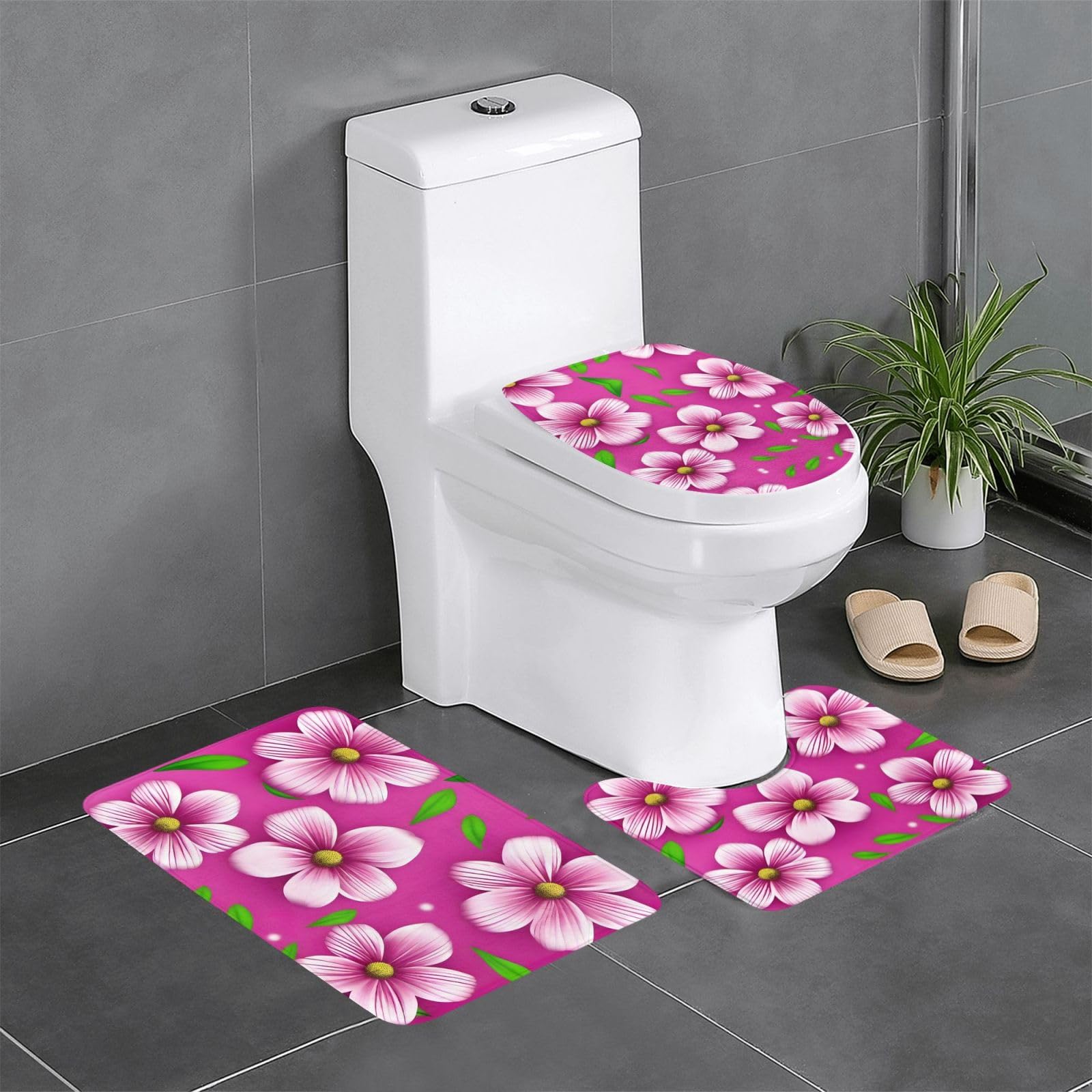 Tapis de salle de bain antidérapants WHJSSF pour sécuriser le sol des toilettes et du lavabo