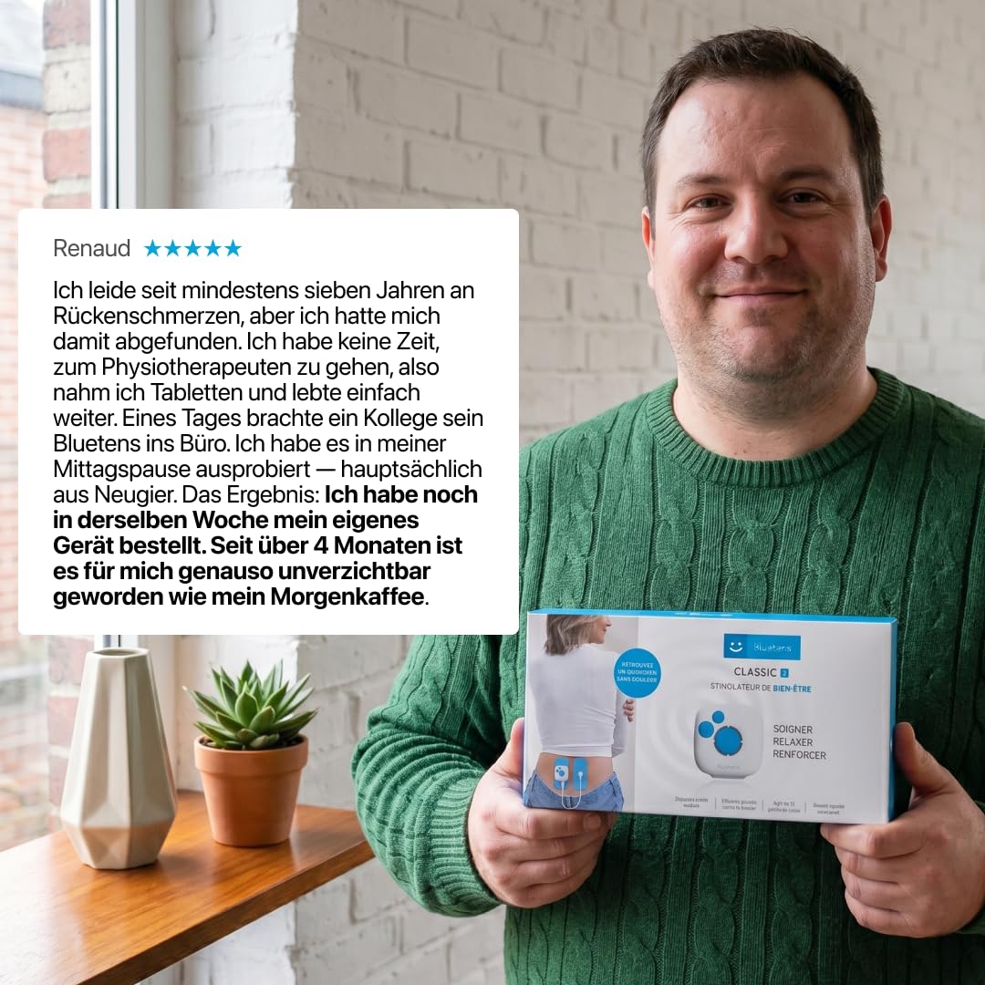 Bluetens Classic 2 Digital TENS/EMS Gerät, Elektrostimulationsgerät, Schmerztherapie, Muskelentspannung, Massage