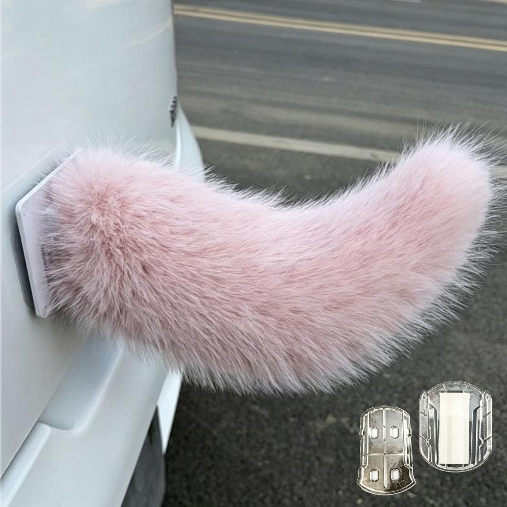 Remote Control Electric Car Tail, Sound Activated Wiggly Plush Cat Tail for Cars, Cosplay,Party Decoration & Themed Events (Color-B)