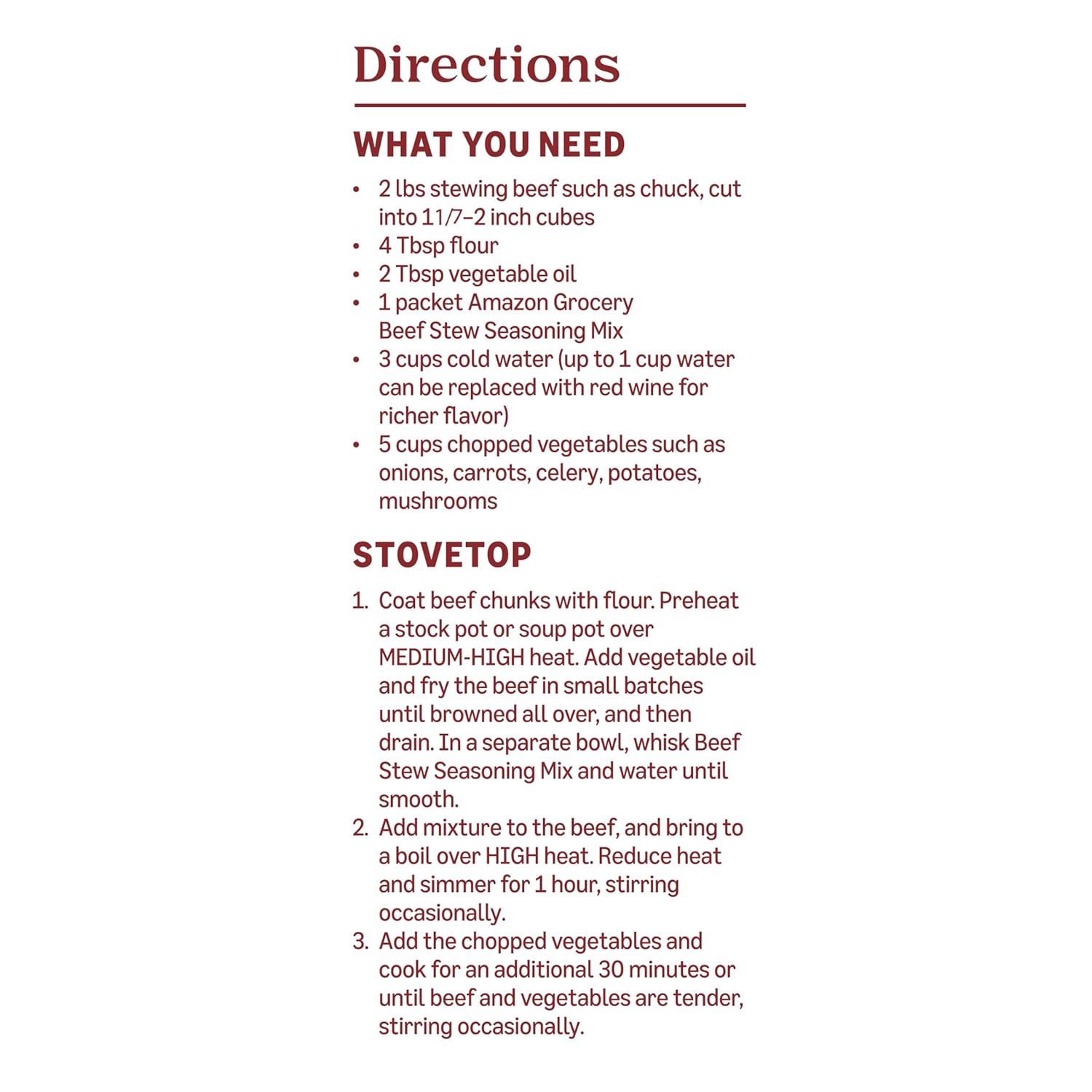 Amazon Grocery, Beef Stew Seasoning Mix, 13.8 Oz, 12 Ct (Previously Happy Belly, Packaging May Vary) - Image 5