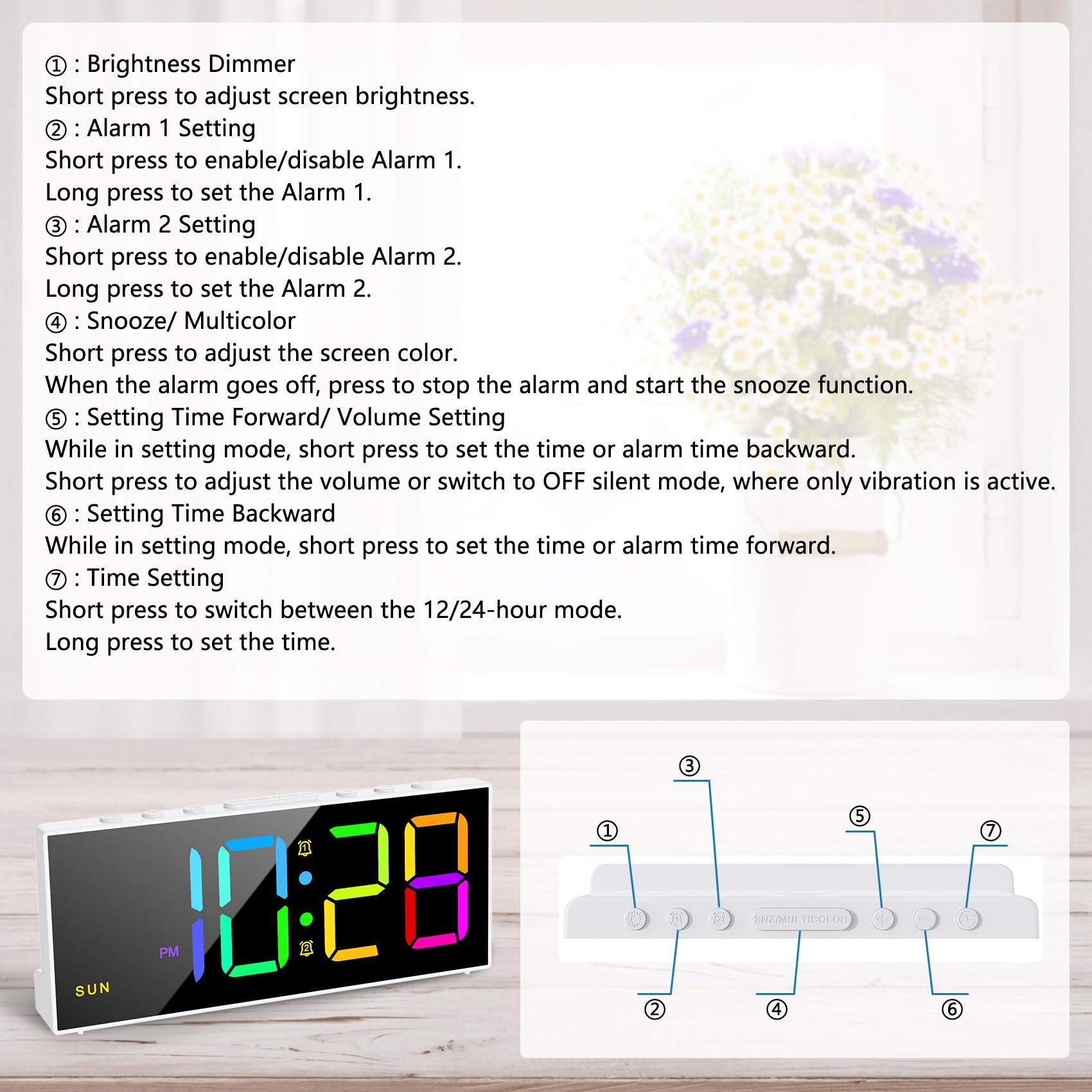 Amazon.com: Digital Alarm Clock with Bed Shaker, Large Numbers Plug in Alarm Clock for Heavy Sleepers Adults Teens with USB Charger, Dual Alarm, 12/24Hr, Snooze, Dimmable, Adjustable 3-Levels Volume-White : Home & Amazon.com: Digital Alarm Clock with Bed Shaker, Large Numbers Plug in Alarm Clock for Heavy Sleepers Adults Teens with USB Charger, Dual Alarm, 12/24Hr, Snooze, Dimmable, Adjustable 3-Levels Volume-White : Home &