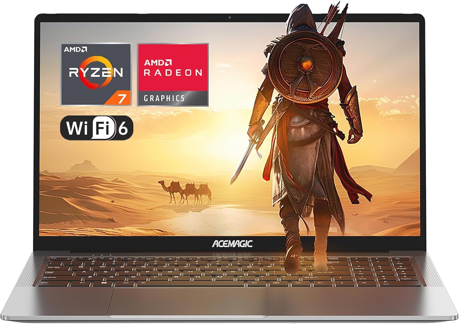 ACEMAGIC Ordenador Portátil Gaming AMD Ryzen™ 7 5825U,16,1 Pulgadas Portátil,RAM 16GB NVME SSD 512GB,Tastiera Retroilluminata,Gráficos Radeon RX Vega 8,WiFi 6