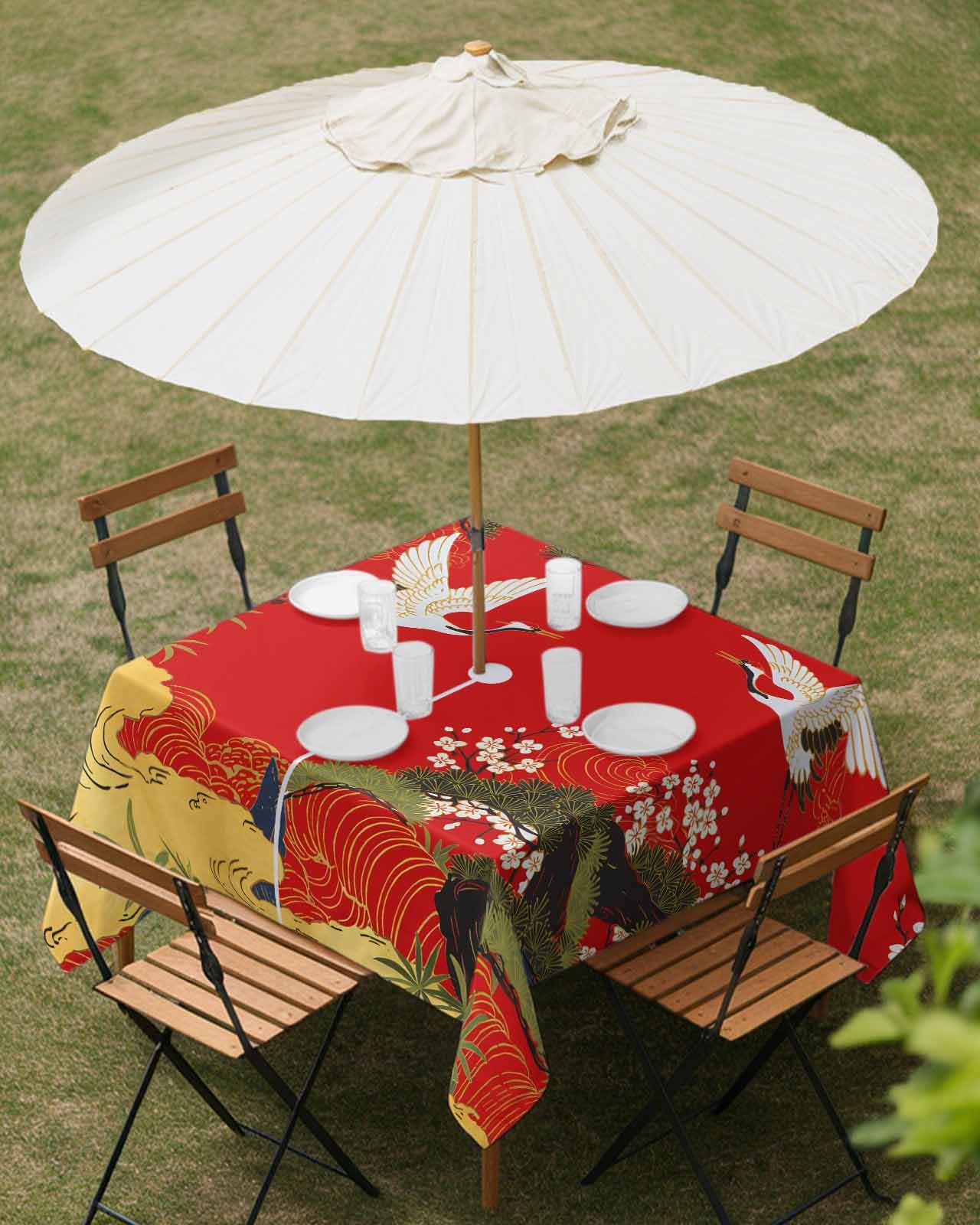 54 outdoor patio table cover with umbrella hole zipper Amazon.com: Square Outdoor Tablecloth with Umbrella Hole 54x54 Inch, Table  Cloth Waterproof Tablecloths Patio Table Cover, Garden/Yard Table Covers  with Zipper