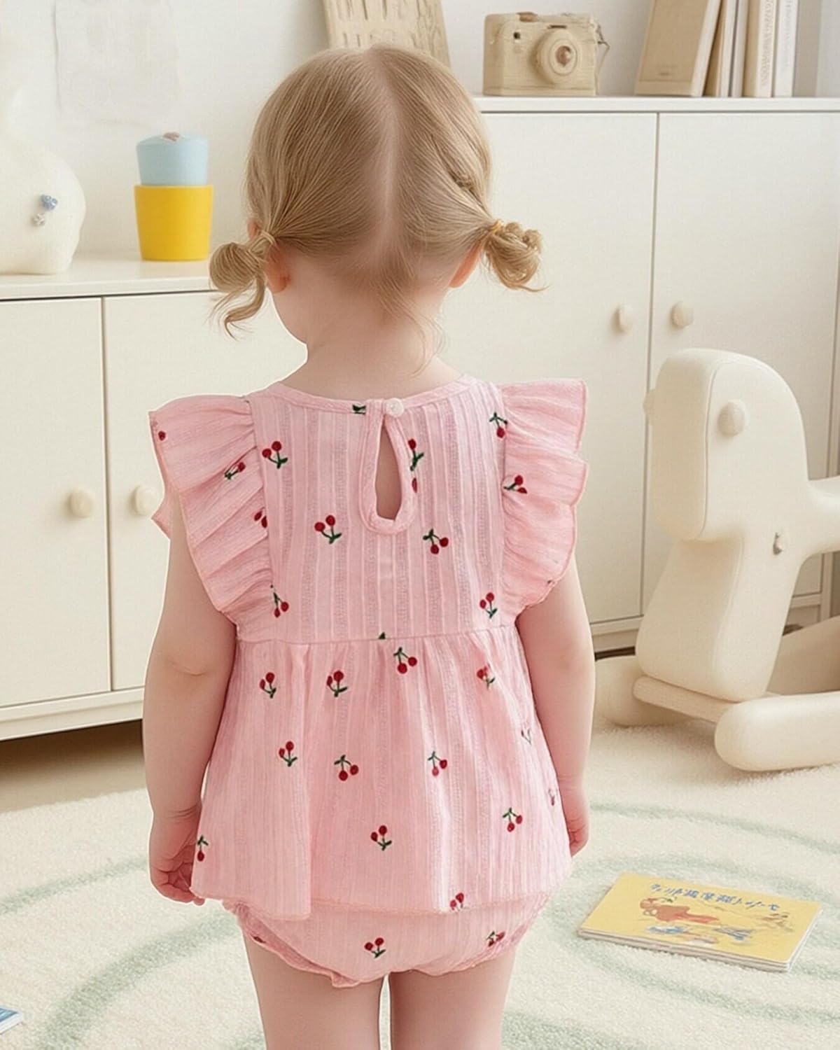 Mioglrie Baby Girl Clothes Toddler Girl Clothes Ruffle Tops Short Sets Summer Outfits 3 6 12 18 24 Months Baby Girls - Image 3
