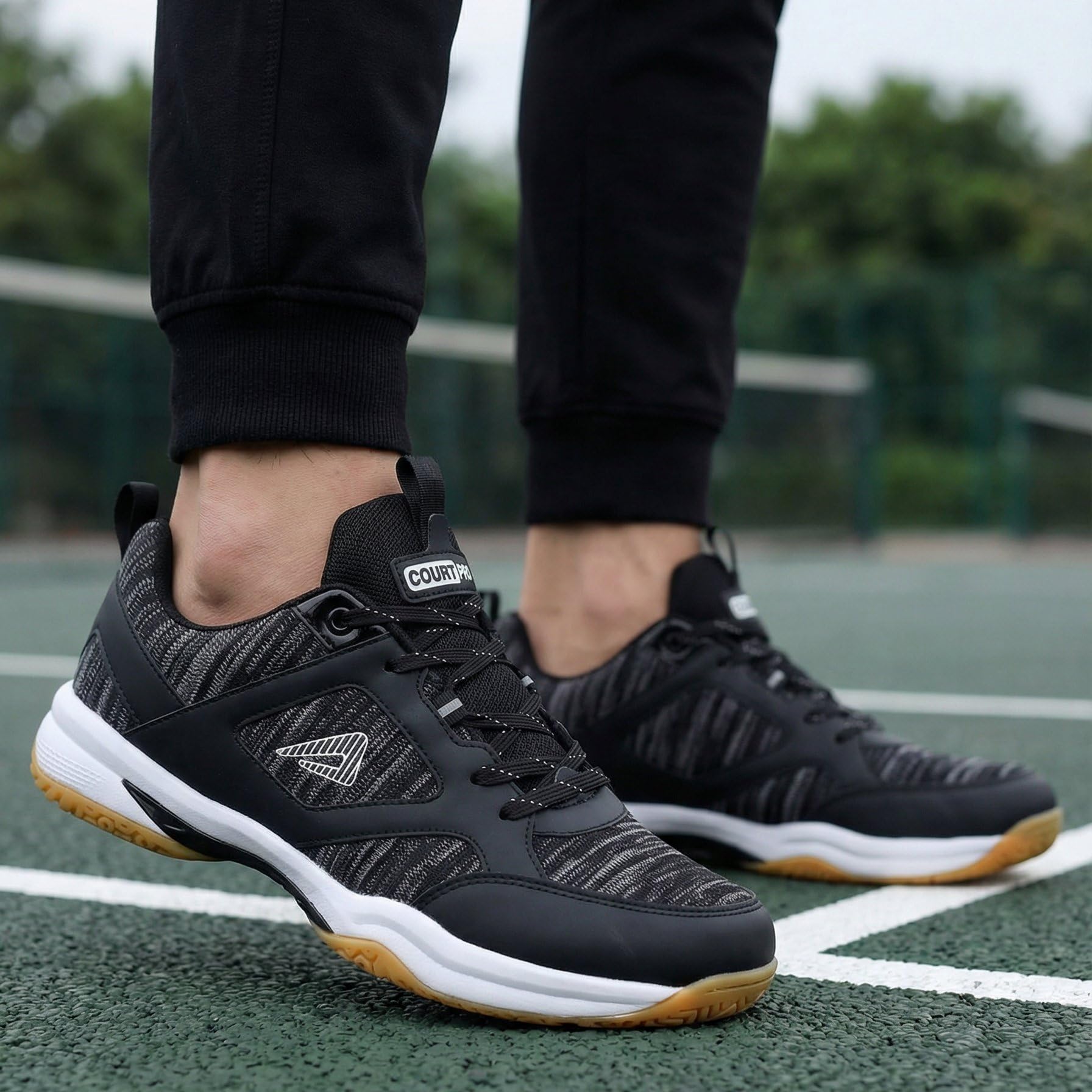 Impakto Echo Flash Men’s Badmintion Shoes | Lightweight & Non-Marking High-Performance Court Shoe for Squash & Tennis | Padded Insole & Rubeer Outsole 2