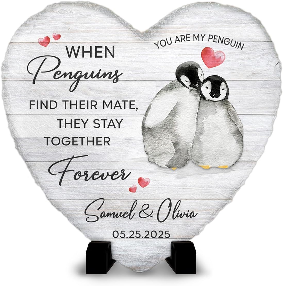 God Gave Me You Rock Photo Plaque - Personalized Picture Plaque, Christian Couple Gift for Wedding, Anniversary, Valentine’s Day, Romantic Keepsake