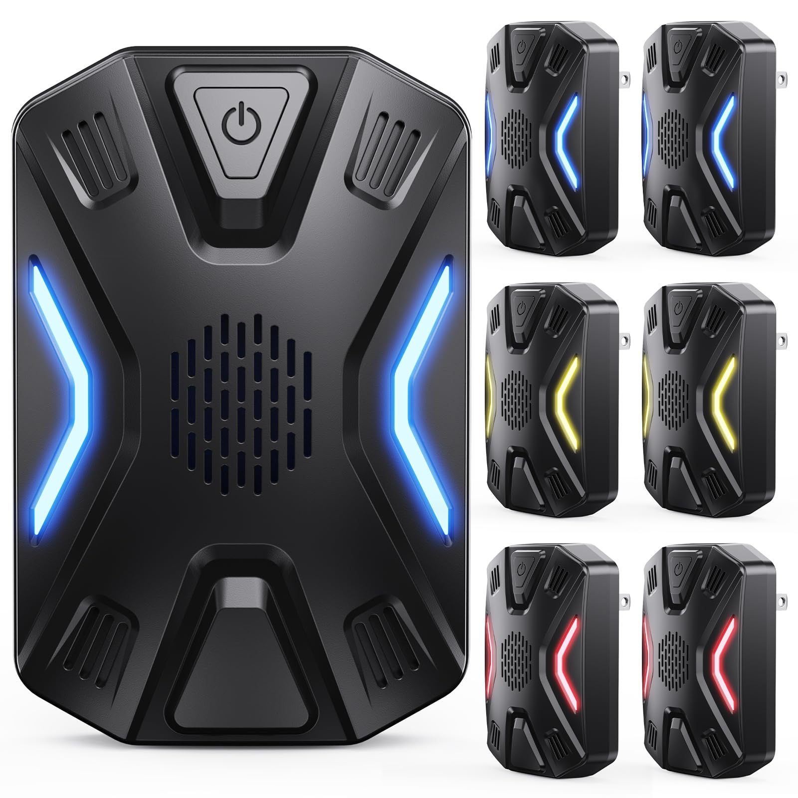 Ultrasonic Pest Repeller Pest Repellent Plug in Indoor, Electronic Pest Mouse Repellent for Roach, Rodent, Mice, Bugs, Mosquito, Mouse, Spider, Ant 6 Packs(Black)