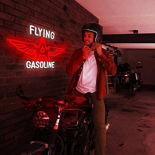 Miniatura 5 de Letrero de neón de garaje para decoración de pared, retro, para garaje, tienda, decoración de interiores, decoración de pared de gasolina