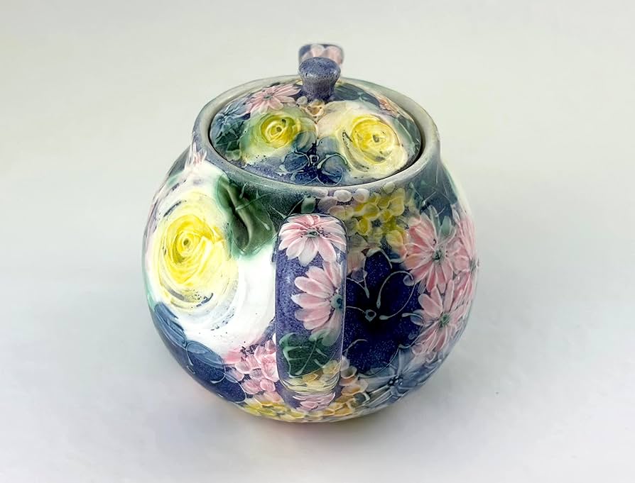 【値下げ中】工房ゆずりは　紫花化粧　プチポット　記念品　プレゼント Amazon.co.jp: 工房ゆずりは 紫花化粧 プチポット 丸ポット 急須