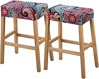 Vista 68 de YISUN Fundas de taburete rectangulares, paquete de 2 fundas elásticas impermeables para asiento de silla de montar, taburetes de bar, sillas de bar