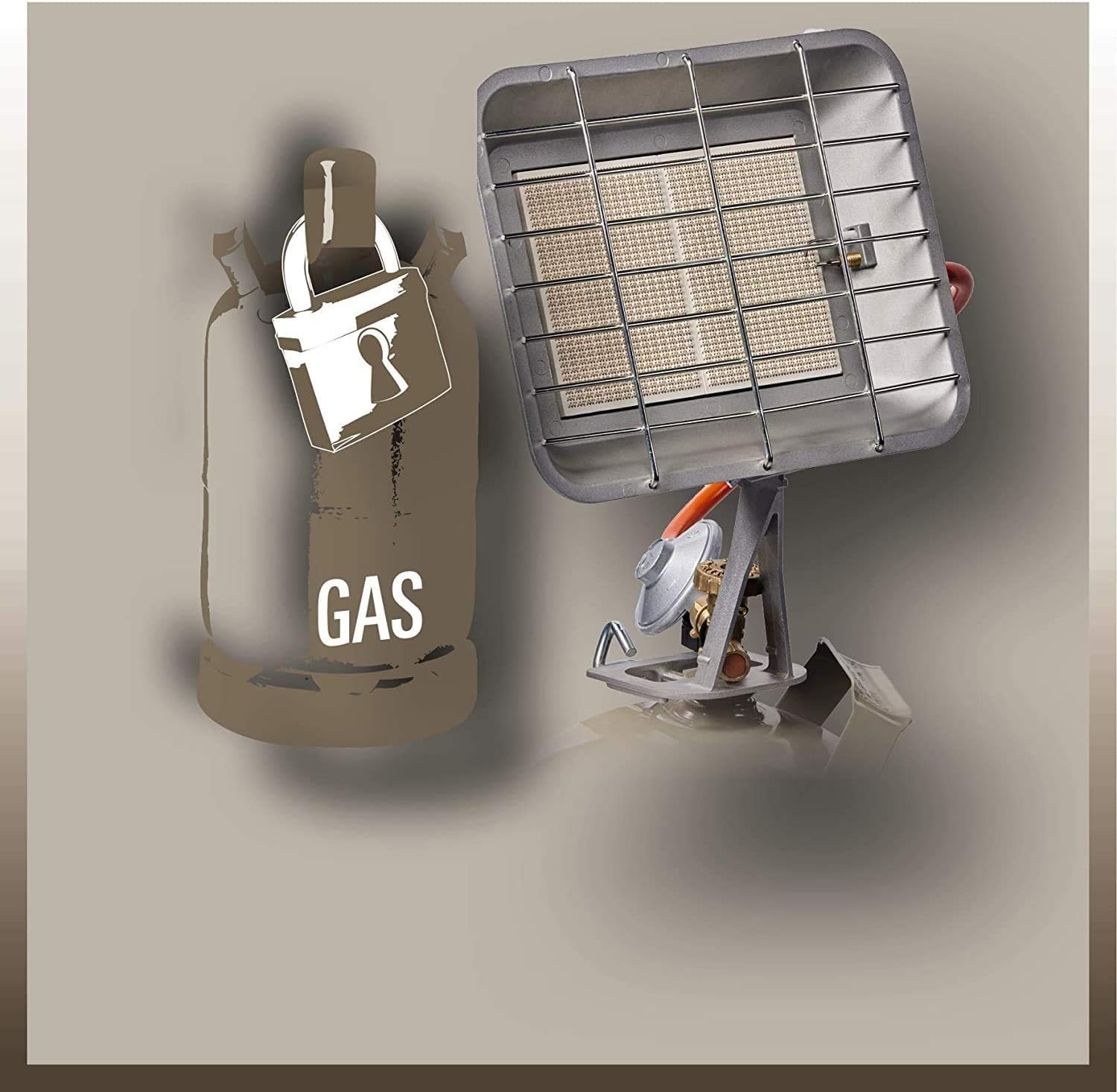 Einhell Gasheizstrahler GS 4400 P (Heizleistung 2900-4400 W, inkl. Gasdruckregler 50 mbar, Gasschlauch, Regler, für alle handelsüblichen Gasflaschen)