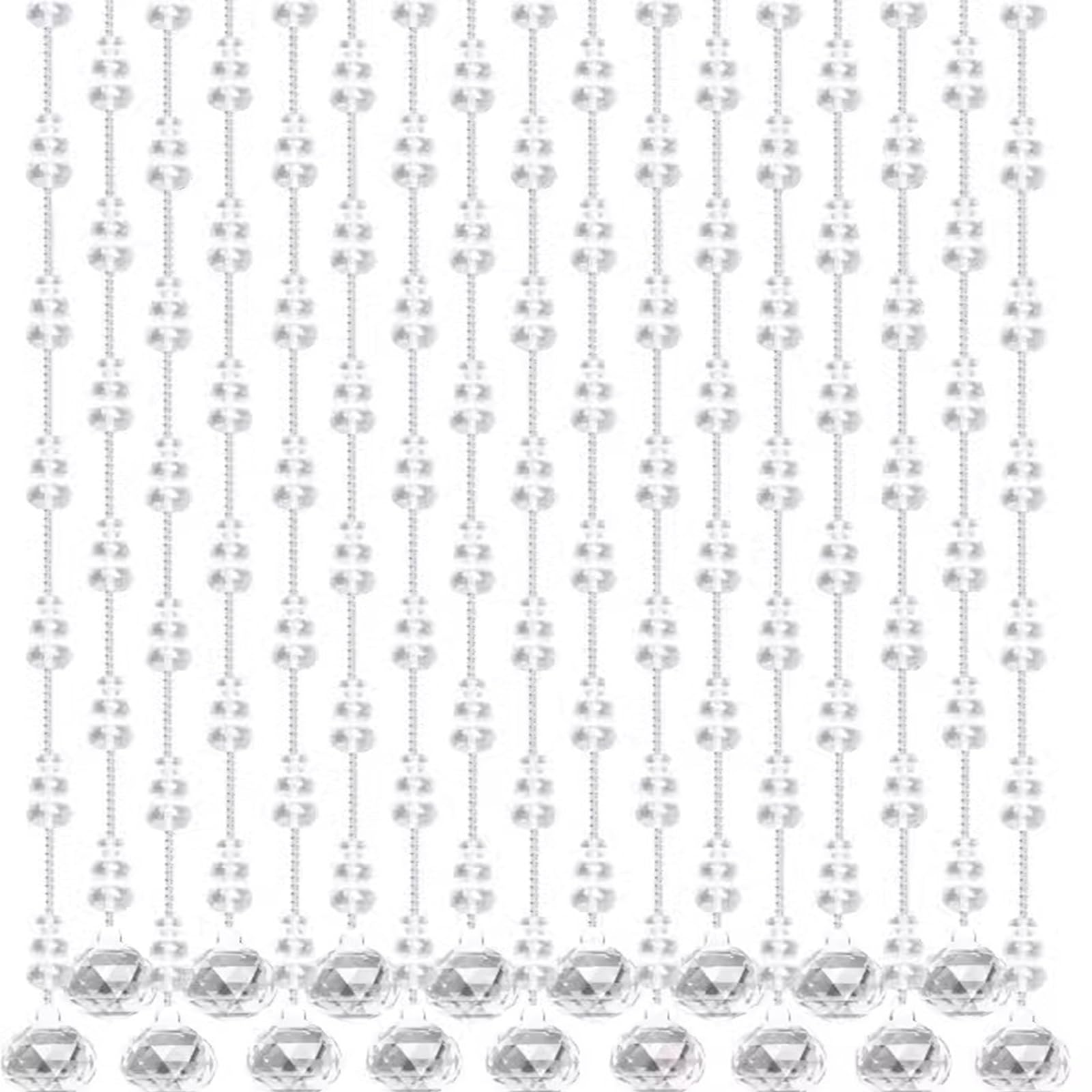 Rideau de perles de cristal de haute qualité transparent pour dressing raffiné
